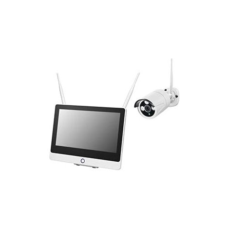 Indexa Kit de videovigilancia Wi-Fi metálico 3MP 12 pulgadas