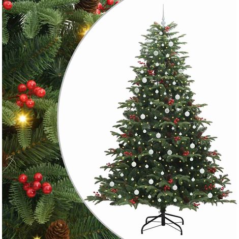 Sapin de Noël  Arbre de Noël artificiel Vert 240 cm PVC, métal et plastique (1/5)