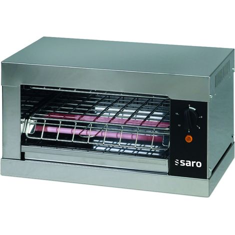 Grille-pain - Chaleur haut/bas - Minuteur - Bac miettes - Éléments quartz - Saro