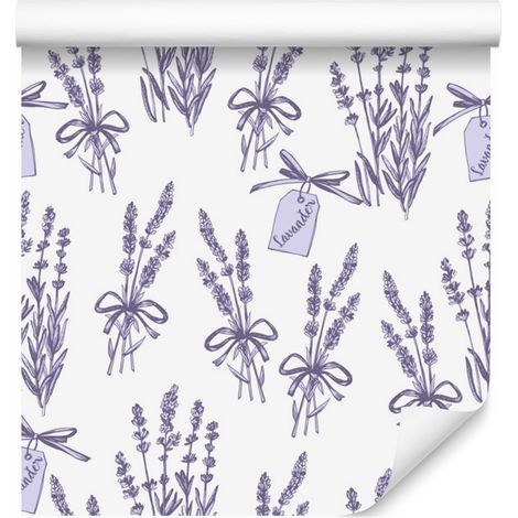Papel pintado de color lavanda de moda para salón y dormitorio, 50x1000 cm. (1/5)