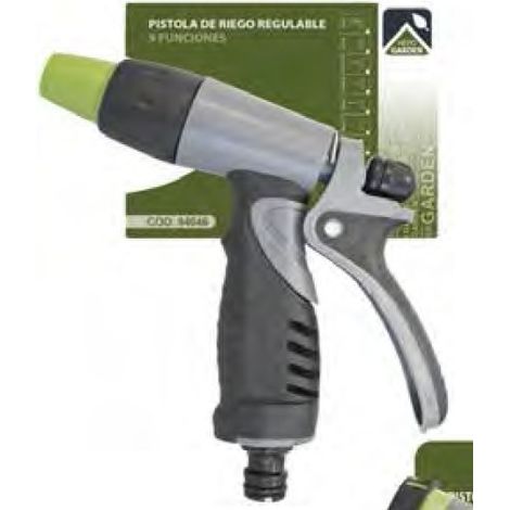 RIEGO RAPIDO PVC PISTOLA REGULABLE 9 FUNCIONES
