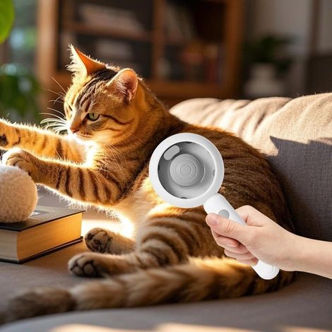 Dampfbürste für Katzen – Selbstreinigende Massagebürste für Welpen, multifunktionales, rutschfestes Pflegegerät für Hunde und Katzen zur Entfernung abgestorbener Haare (1/4)