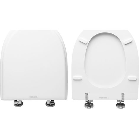 Copriwater Pratica Azzurra legno rivestito in resina poliestere bianco (1/4)