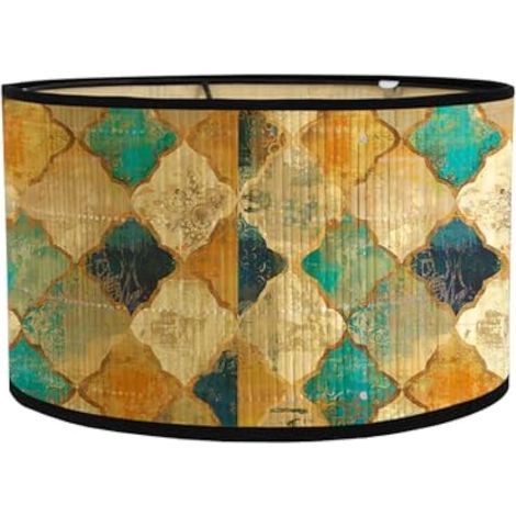 Abat-Jour, Abat-Jour E27 Décoratif pour Lampe de Table et Appliques Murales, Lampe Suspendue et Lampadaire Vintage pour Chambre, Bureau, Salle à Manger, Salon et Couloir (Coloré) (1/5)