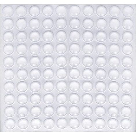 Lot de 100 pieds collants transparents, tapis antidérapant et anti-bruit, bouchon de protection en caoutchouc, amortisseur de bruit et de réduction du bruit pour portes, armoires, clavier (1/5)