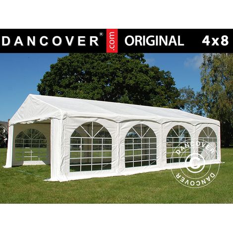 Tente de réception Original 4x8m PVC 900, "Arched", Blanc - Dancover