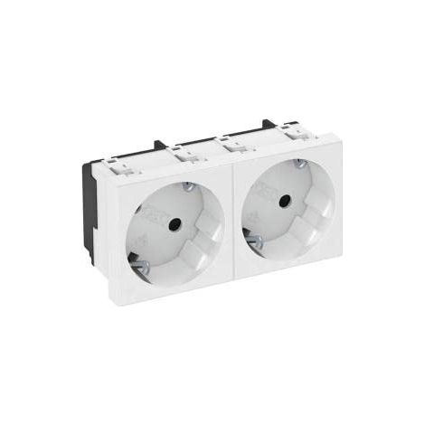 OBO BETTERMANN STD-D3S RW2 STECKDOSE 33°, 2-FACH, SCHUTZKONTAKT (6120103)