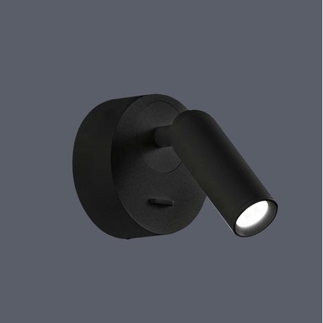 Applique murale noire LED orientable 3000K – Double articulation – Hauteur 8.5cm – Largeur 7cm – Éclairage optimal pour tête de lit – Millumine (1/3)