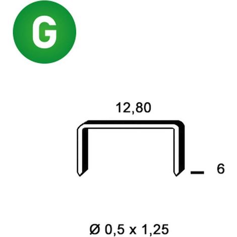 10 000 Agrafes Galvanisées P-06 - 12.8x6x0.5x1.25 mm - D-Work