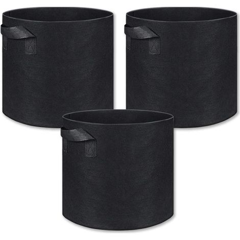 Lot de 3 sacs de culture en tissu avec poignées, pots intelligents pour plantes (1/5)