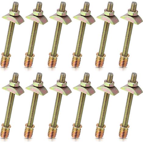 12-teiliges Bettgestell-Befestigungsset M8x100 mm (1/5)