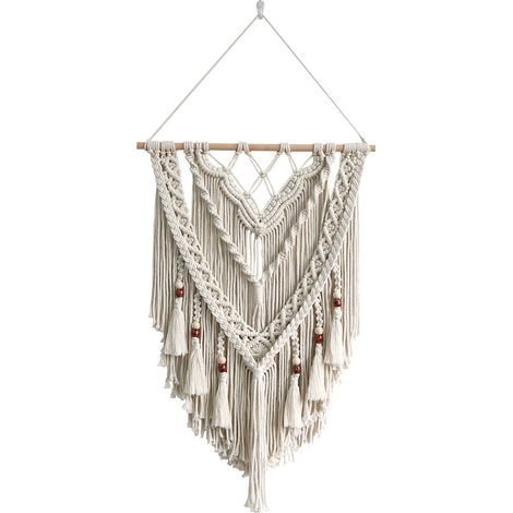 Décoration murale en macramé, art mural en macramé - Tapisserie tissée à la main Chic Boho,Tapisserie murale en macramé, macramé artisanal, tapisserie tissée bohème, tapisserie Boho pour la déco (1/5)