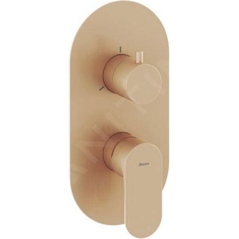 Ravak Eleganta - Mitigeur encastré 3 appareils, or rose brossé X070371 (1/3)