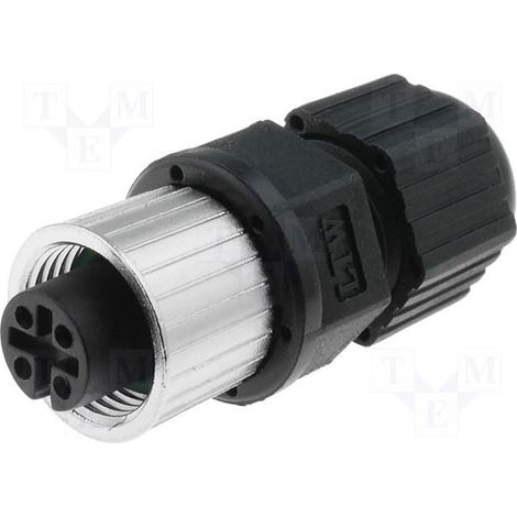 Conector M12 Hembra 4 Pin Recto Aereo
