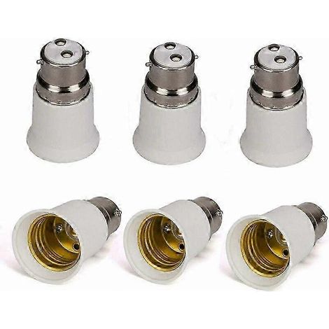 Lot de 6 douilles B22 vers E27 - Adaptateurs LED (1/5)
