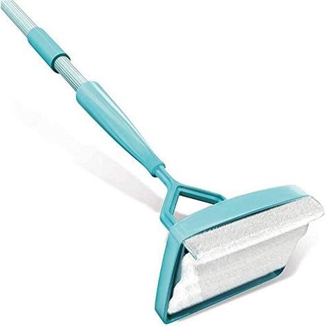 Chiffonnette Pour Plinthes - Manche Télescopique Réglable - Tête Pivotante 360° - Pour Nettoyage Plinthes, Moulures Et Boîtes À Chaussures - 1 Pièce