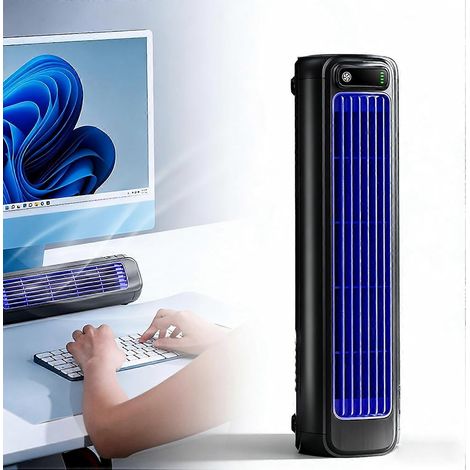 Nouveau climatiseur portable Ace Summer Cooling 2026, ventilateur de refroidissement amélioré avec 3 vitesses et écran tactile LED, ventilateur tour rechargeable par USB pour chambre ou bureau (1/5)