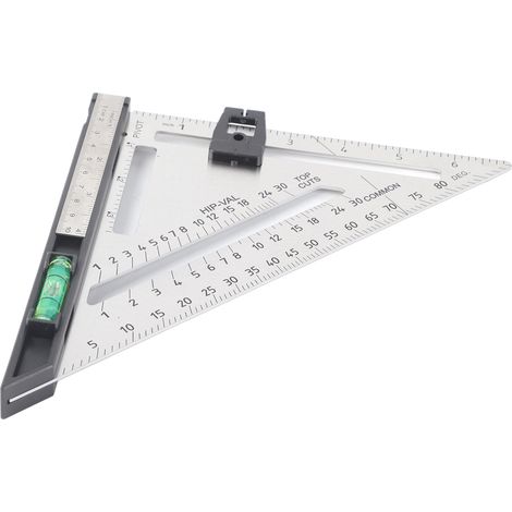 Équerre de charpentier à base amovible de 18 cm (7 po) en métal anticorrosion pour le travail du bois, pour souligner les chevrons (1/5)