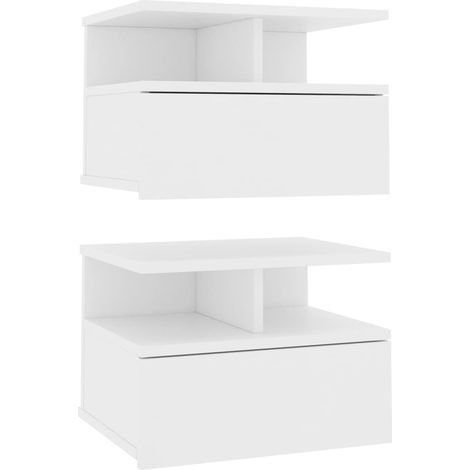 Maison Exclusive - Hängende Nachttische 2 Stk. Weiß 40 x 31 x 27