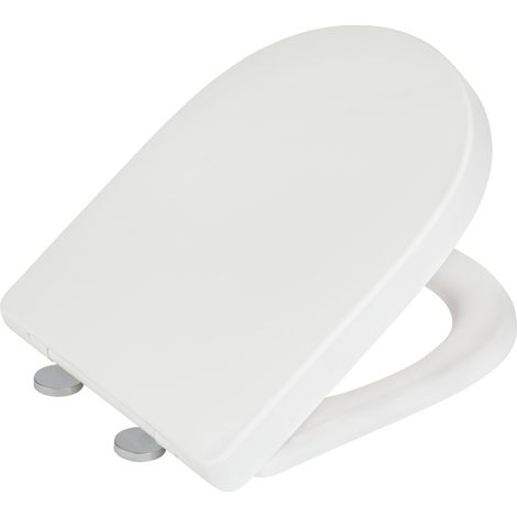 Wenko – Abattant WC avec frein de chute – Duroplast antibactérien – Fixation Fix-Clip – Dimensions 36,5 x 45 cm – Blanc mat pour Villeroy & Boch (1/5)