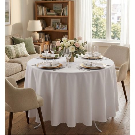 ALPILLES - Nappe Ronde Ø 180 cm – 100% Polyester Entretien Facile