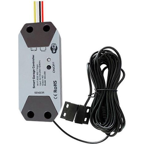 Contrôleur de porte de garage Tuya WiFi, interrupteur de porte intelligent, compatible avec Alexa et l'application Tuya pour la maison connectée. (1/5)