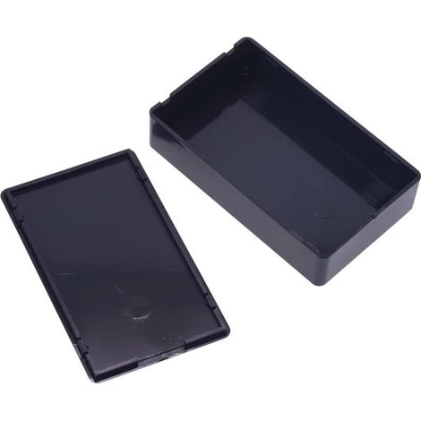 1 Boîte de jonction, 100x60x25 mm, Plastique noir, Protection câbles, Intérieur et extérieur (1/5)