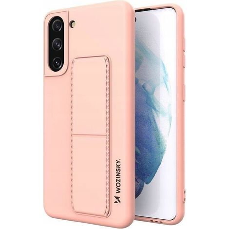 Wozinsky Silikonhülle mit Ständer für Samsung Galaxy S21+ 5G, pink (1/5)
