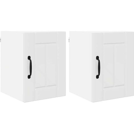 Meubles de Rangement,Armoire de cuisine 2 pcs Blanc brillant 30 x 31 x 40 cm CFW466142 (1/5)