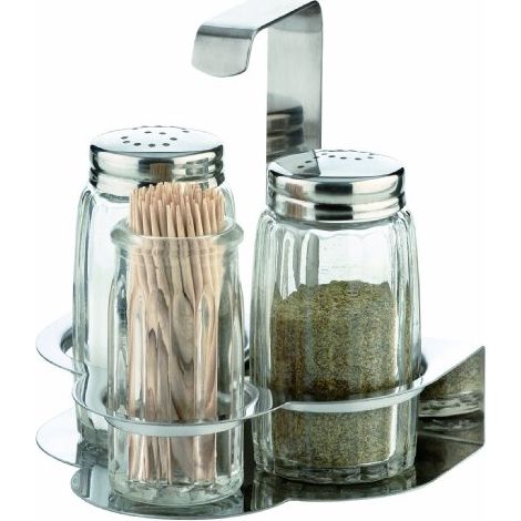 Tescoma Set Sale/Pepe/Stuzzicadenti, in Acciaio Inox, 12x12x12 cm (1/3)