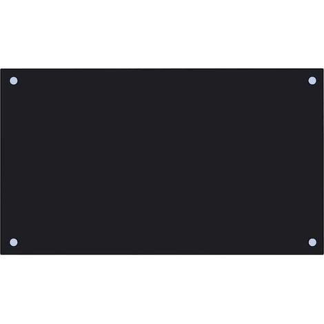 Kitchen Backsplash Black 70 x 40 cm Tempered Glass vidaXL