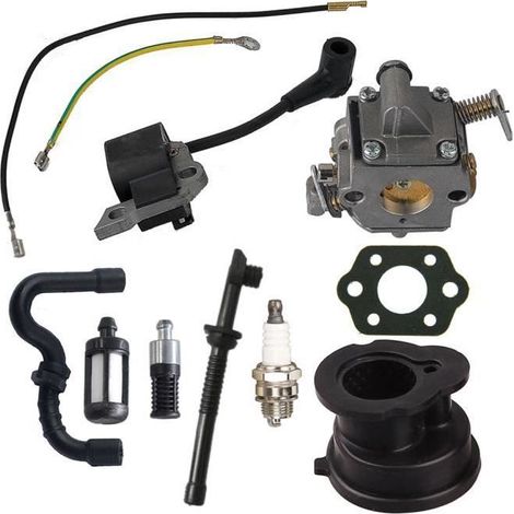 Carburateur Bobine d’Allumage avec Bougie Joint pour Tronçonneuse Stihl MS180 MS170 017 018 (1/4)