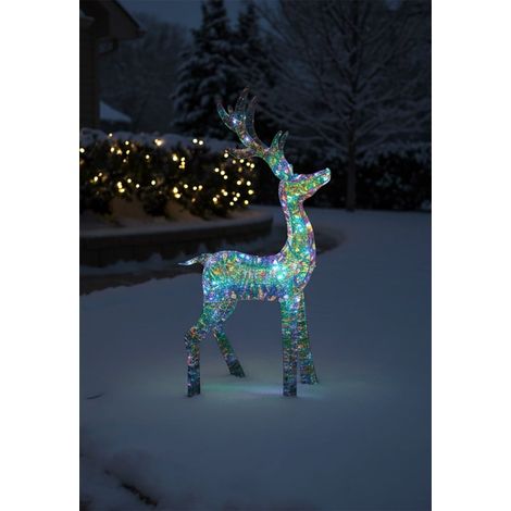 TrendLine LED Rentier 133 cm warmweiß-kaltweiß Dekofigur