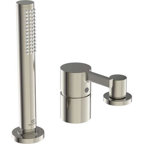 Miscelatore bordo vasca 3 fori JOY senza bocca bocca silver Storm con doccetta a comando e deviatore IDEAL STANDARD (1/2)