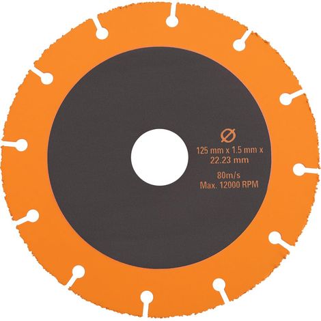 Disque de coupe pour meuleuse d'angle de 125 mm - Disque de coupe pour le travail du bois - Lame de scie circulaire pour bois, métal, cuivre, fonte, matériaux de toit (1/5)
