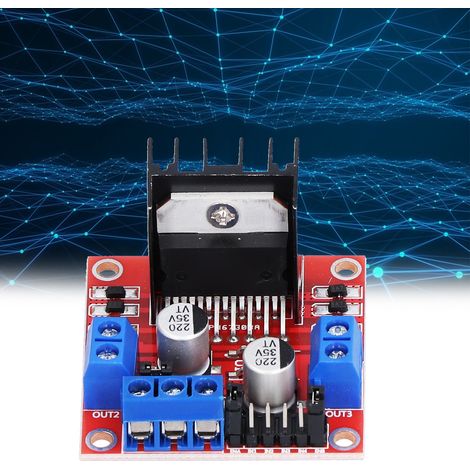 L298N Motorsteuerplatinenmodul für DC-Schrittmotoren, intelligente Roboter (1/5)