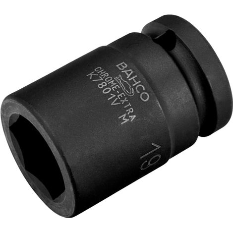Bahco 1/2 Kraft-Steckschlüssel-Einsatz, verstärkt, Sechskant, 22 mm, phosphatiert (1/4)