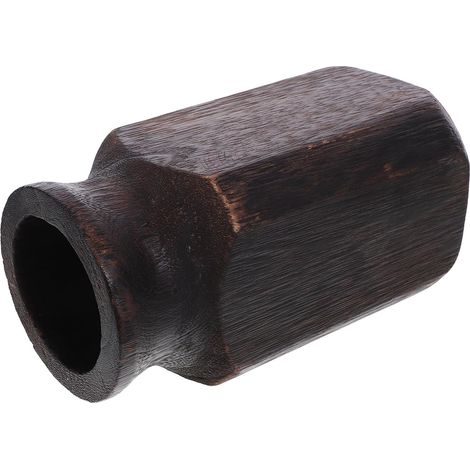 Vase en Bois Décoratif Vintage Noir, Pot de Fleurs Pratique et Élégant pour Décoration Maison et Bureau (1/5)
