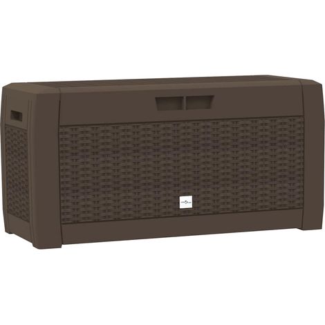 vidaXL Caja de almacenaje de jardín polipropileno marrón 119x48x60 cm (1/2)