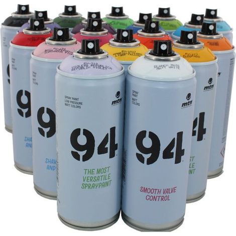 Lot de 18 bombes de peinture MTN 94 - couleurs assorties - 400ml