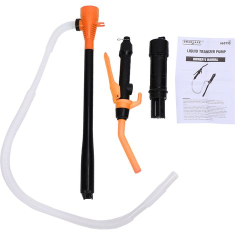 Pompe de transfert portable à batterie, pompe à siphon pour carburant, diesel et eau, débit de 2,2 GPM, contrôle réglable, pompe à liquide polyvalente avec filtre, couleur orange. (1/5)