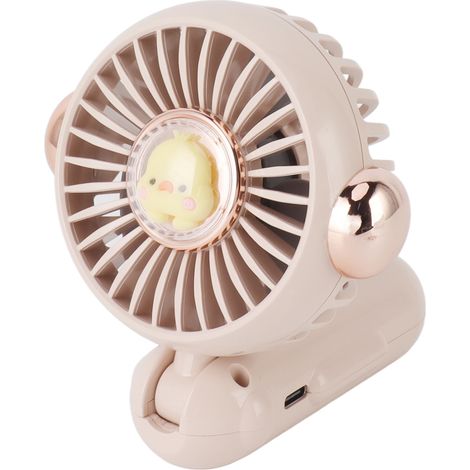 Mini ventilateur pliable, mignon et léger, 900 mAh, réglable, silencieux, portable, rose, idéal pour l'été (1/5)