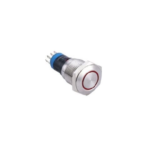 Bouton-poussoir lumineux antivandalisme ROUGE 24 V monostable