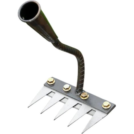 Râteau de jardin avec poignée ergonomique pour pelouse, lot de 5 (1/5)