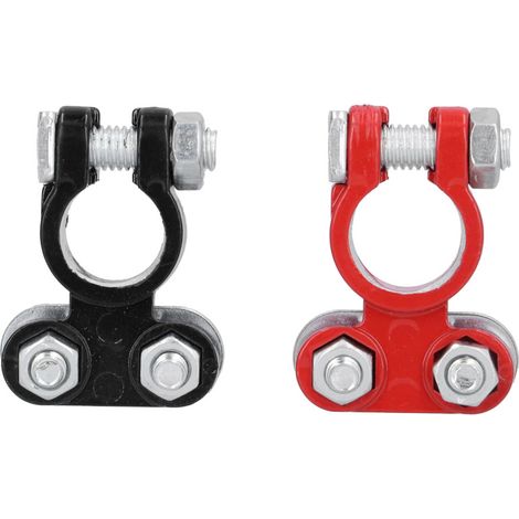 Lot de 2 bornes de câble de batterie en alliage d'aluminium, accessoire universel pour voiture (1/5)
