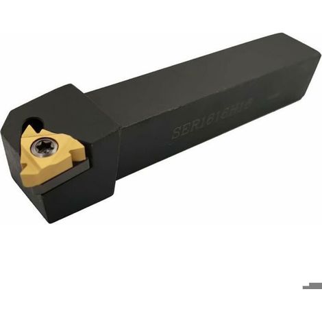 Porte-outil filetage SER1616H16 – 5/8" avec 10 inserts carbure AG60 et clé T8 – Usinage précis (1/4)
