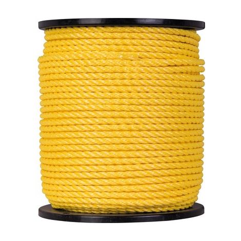 Cordage polypropylène 4 torons 35 m x 16 mm – Résistance 3840 kg – Flottant et imputrescible pour remorquage et bâchage – Outibat