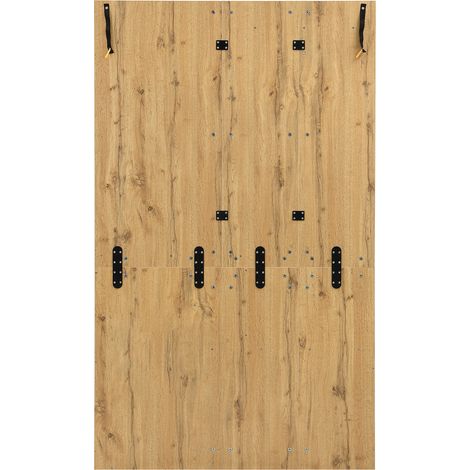 Eingangsgarderobe mit Spiegel, Polsterbank und Schuhschrank aus MDF 110 x 37 x 185,5 cm (1/5)