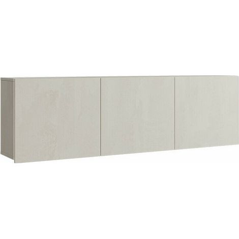 Mirjan24 – Armoire murale Orlbale 104 – Dimensions 45x150cm – Stratifié gris clair – 3 portes – Bords protégés par ABS
