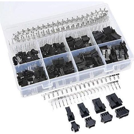 Connecteur JST SM - Logement Mâle et Femelle 2 3 4 5 Broches - Pas de 2,5 mm - Kit de 560 Pièces (1/5)